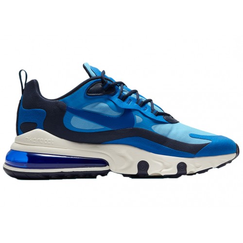 Кроссы Nike Air Max 270 React Triple Blue - мужская сетка размеров