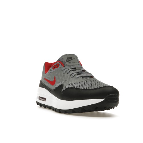 Кроссы Nike Air Max 1 Golf Particle Grey Red - мужская сетка размеров