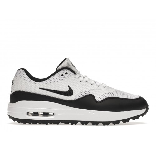 Кроссы Nike Air Max 1 Golf White Black - мужская сетка размеров