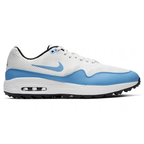 Кроссы Nike Air Max 1 Golf White University Blue - мужская сетка размеров