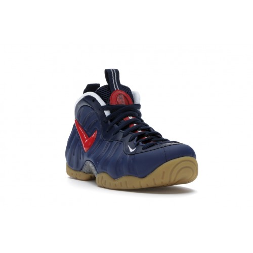Кроссы Nike Air Foamposite Pro Blue Void University Red - мужская сетка размеров