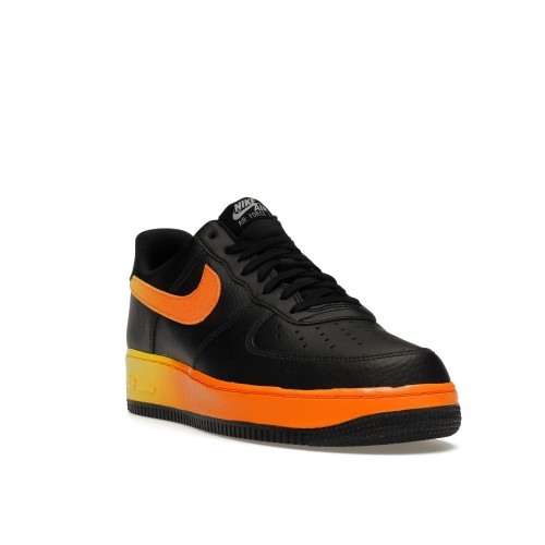 Кроссы Nike Air Force 1 Low Black Yellow Orange - мужская сетка размеров