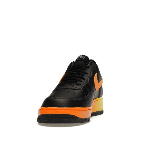 Кроссы Nike Air Force 1 Low Black Yellow Orange - мужская сетка размеров