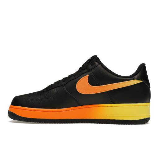 Кроссы Nike Air Force 1 Low Black Yellow Orange - мужская сетка размеров