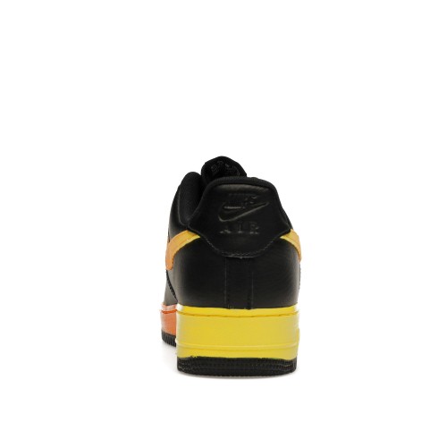 Кроссы Nike Air Force 1 Low Black Yellow Orange - мужская сетка размеров