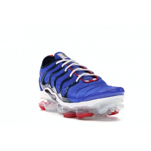 Кроссы Nike Air VaporMax Plus Racer Blue University Red - мужская сетка размеров