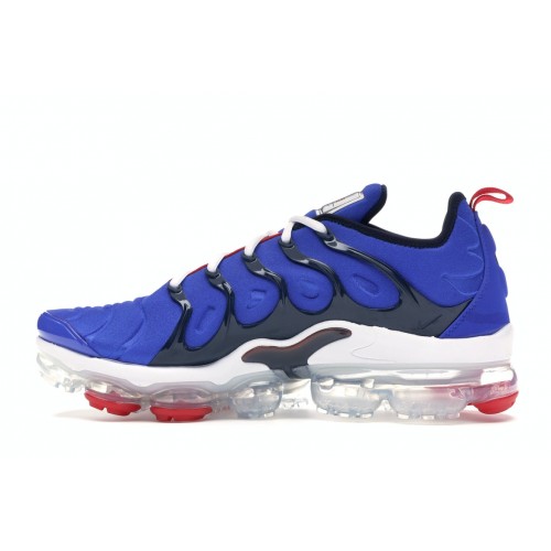 Кроссы Nike Air VaporMax Plus Racer Blue University Red - мужская сетка размеров