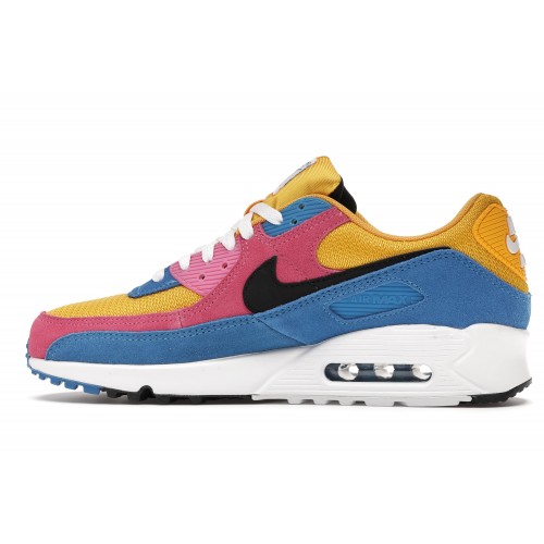 Кроссы Nike Air Max 90 Multicolor Suede - мужская сетка размеров