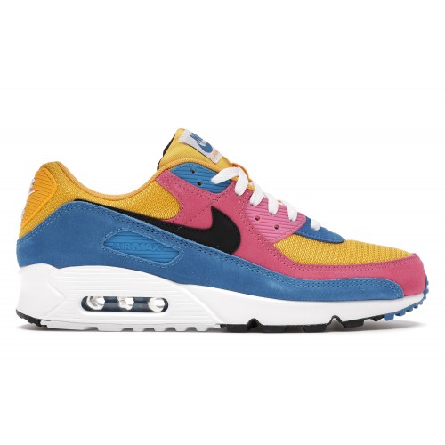 Кроссы Nike Air Max 90 Multicolor Suede - мужская сетка размеров