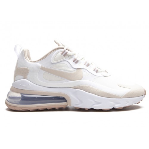 Кроссы Nike Air Max 270 React Summit White Orewood Brown (W) - женская сетка размеров