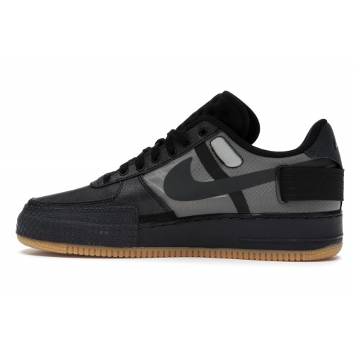 Кроссы Nike Air Force 1 Type Black Gum - мужская сетка размеров