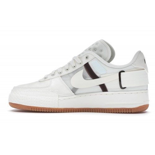 Кроссы Nike Air Force 1 Type Sail Gum - мужская сетка размеров