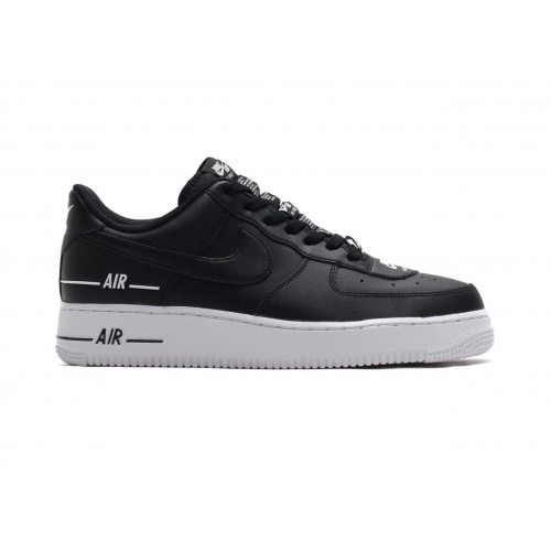 Кроссы Nike Air Force 1 Low Double Air Low Black White - мужская сетка размеров