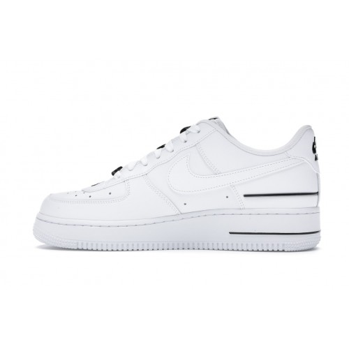 Кроссы Nike Air Force 1 Low Double Air Low White Black - мужская сетка размеров