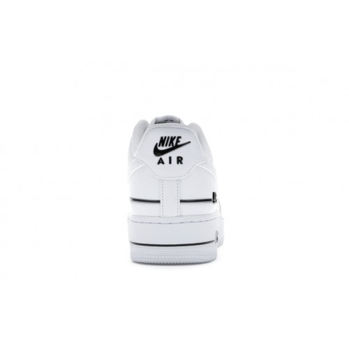 Кроссы Nike Air Force 1 Low Double Air Low White Black - мужская сетка размеров