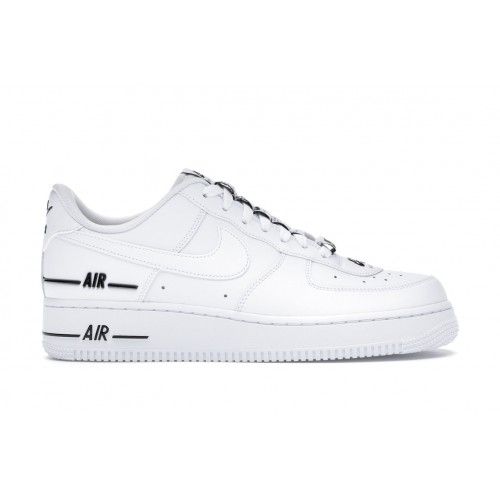 Кроссы Nike Air Force 1 Low Double Air Low White Black - мужская сетка размеров