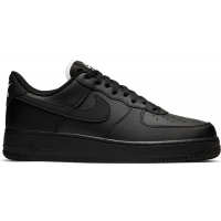 Кроссовки Nike Air Force 1 Low Triple Black (White Tongue)