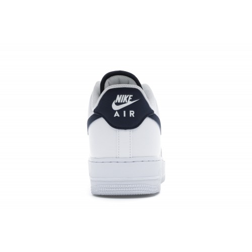 Кроссы Nike Air Force 1 Low White Midnight Navy (2020) - мужская сетка размеров