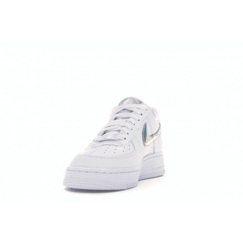 Кроссы Nike Air Force 1 Low White Irisdescent (W) - женская сетка размеров