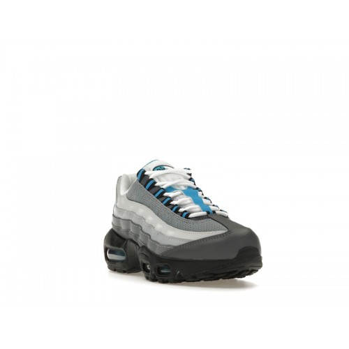 Кроссы Nike Air Max 95 Recraft Grey Laser Blue (GS) - подростковая сетка размеров