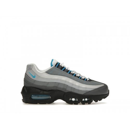 Кроссы Nike Air Max 95 Recraft Grey Laser Blue (GS) - подростковая сетка размеров