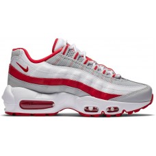 Подростковые Nike Air Max 95 Recraft Grey Fog Hyper Red (GS)