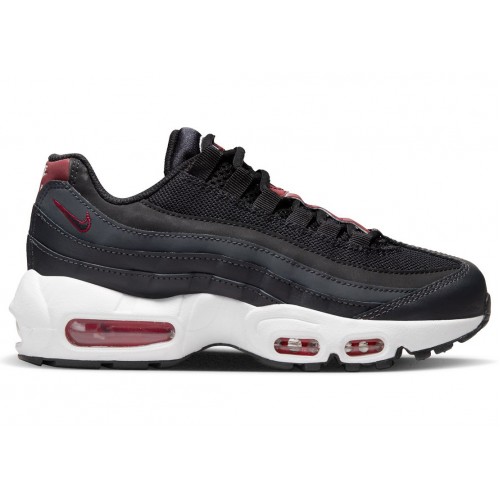 Кроссы Nike Air Max 95 Recraft Anthracite Team Red (GS) - подростковая сетка размеров