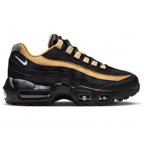 Кроссы Nike Air Max 95 Recraft Black Elemental Gold (GS) - подростковая сетка размеров