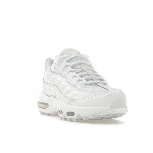 Кроссы Nike Air Max 95 Recraft Triple White (GS) - подростковая сетка размеров