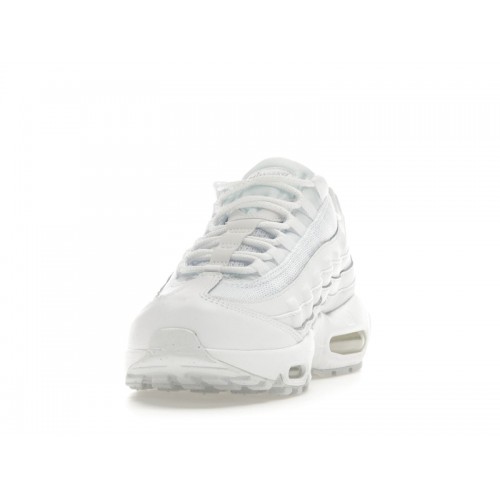 Кроссы Nike Air Max 95 Recraft Triple White (GS) - подростковая сетка размеров