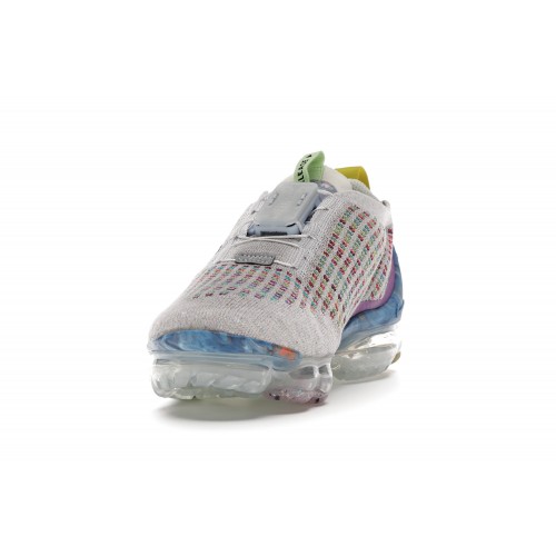 Кроссы Nike Air VaporMax 2020 Flyknit Pure Platinum Multi-Color (GS) - подростковая сетка размеров