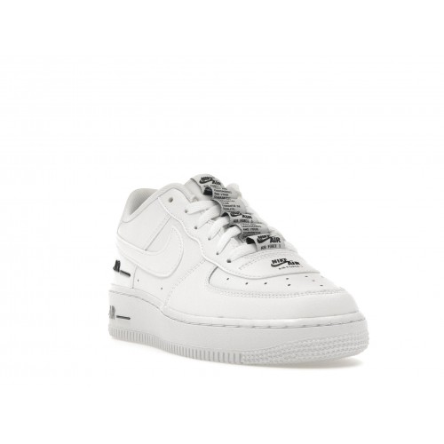 Кроссы Nike Air Force 1 LV8 3 White Black (GS) - подростковая сетка размеров