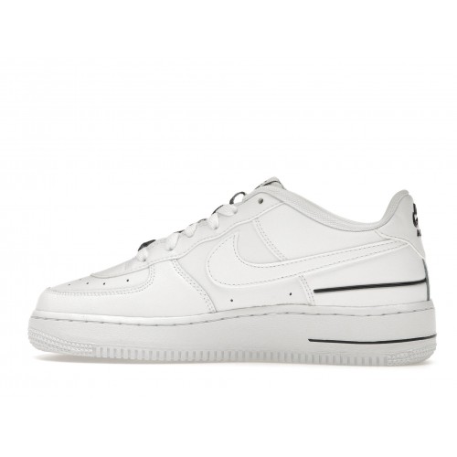 Кроссы Nike Air Force 1 LV8 3 White Black (GS) - подростковая сетка размеров