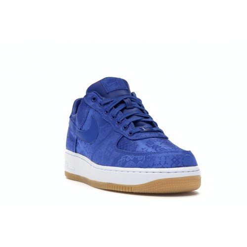 Кроссы Nike Air Force 1 Low CLOT Blue Silk - мужская сетка размеров