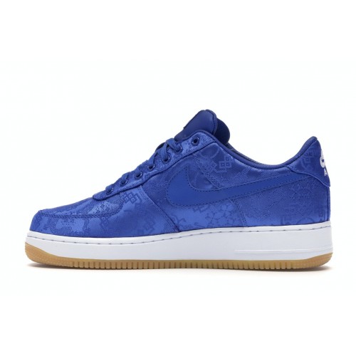 Кроссы Nike Air Force 1 Low CLOT Blue Silk - мужская сетка размеров