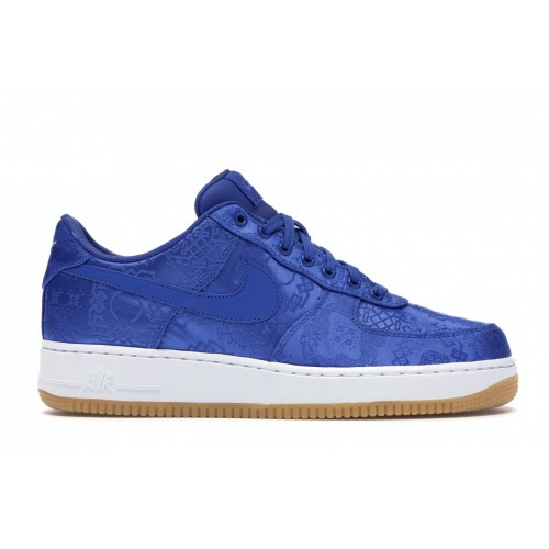 Кроссы Nike Air Force 1 Low CLOT Blue Silk - мужская сетка размеров