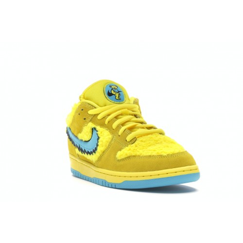 Кроссы Nike SB Dunk Low Grateful Dead Bears Opti Yellow - мужская сетка размеров