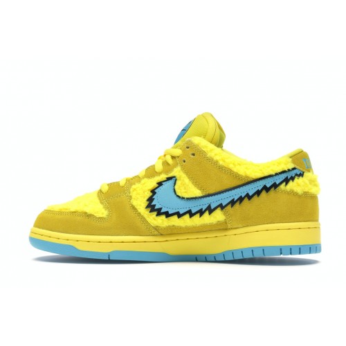 Кроссы Nike SB Dunk Low Grateful Dead Bears Opti Yellow - мужская сетка размеров