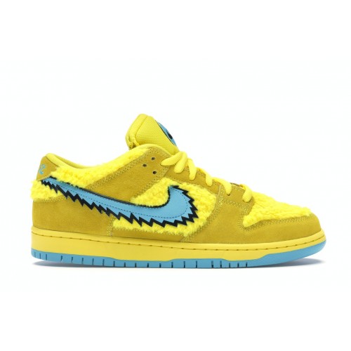 Кроссы Nike SB Dunk Low Grateful Dead Bears Opti Yellow - мужская сетка размеров