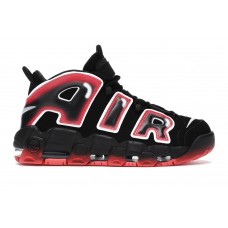 Кроссовки Nike Air More Uptempo Black White Laser Crimson