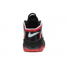 Кроссовки Nike Air More Uptempo Black White Laser Crimson