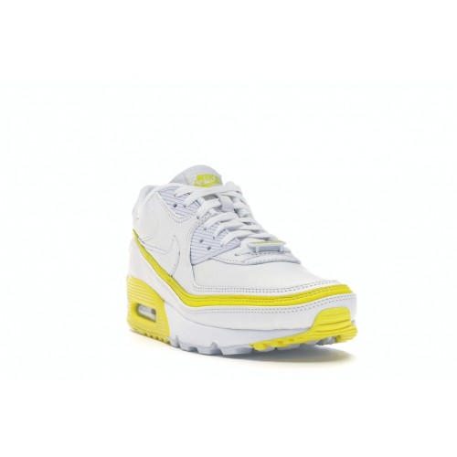 Кроссы Nike Air Max 90 Undefeated White Optic Yellow - мужская сетка размеров