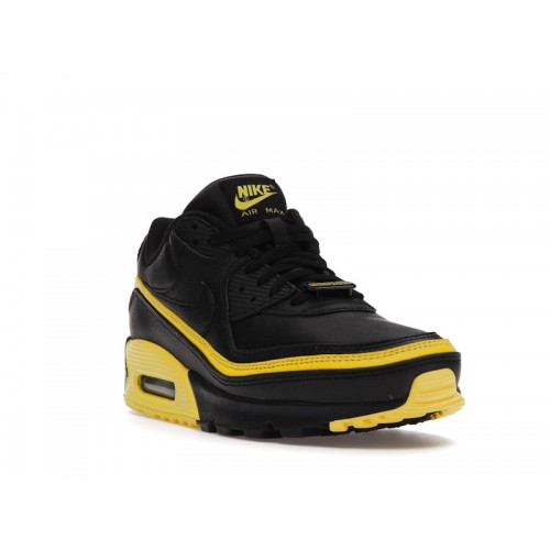 Кроссы Nike Air Max 90 Undefeated Black Optic Yellow - мужская сетка размеров