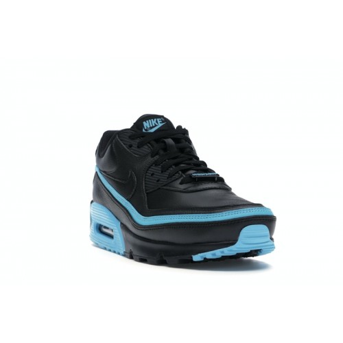 Кроссы Nike Air Max 90 Undefeated Black Blue Fury - мужская сетка размеров