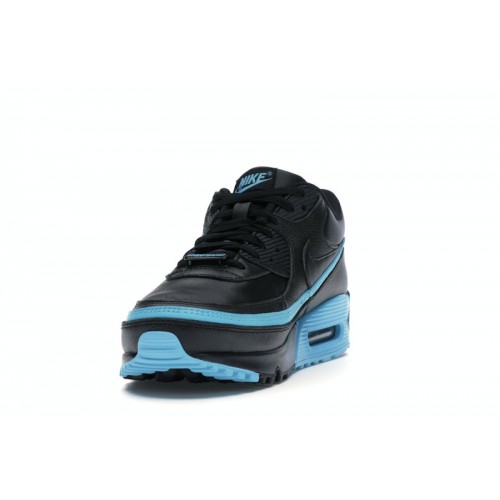 Кроссы Nike Air Max 90 Undefeated Black Blue Fury - мужская сетка размеров