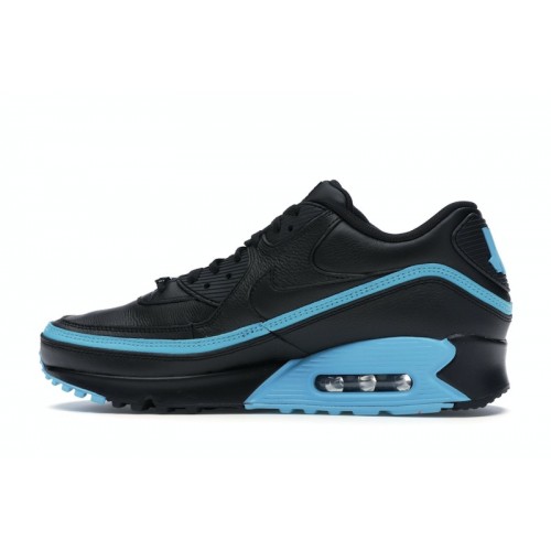 Кроссы Nike Air Max 90 Undefeated Black Blue Fury - мужская сетка размеров