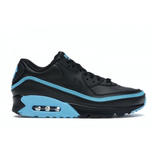 Кроссы Nike Air Max 90 Undefeated Black Blue Fury - мужская сетка размеров