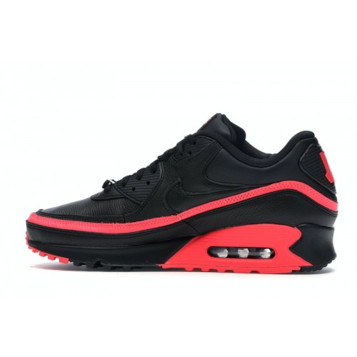 Кроссы Nike Air Max 90 Undefeated Black Solar Red - мужская сетка размеров