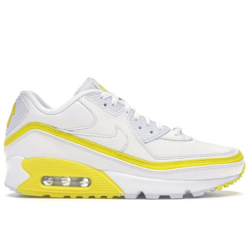 Nike Undefeated x Air Max 90 White Optic Yellow - мужская сетка размеров