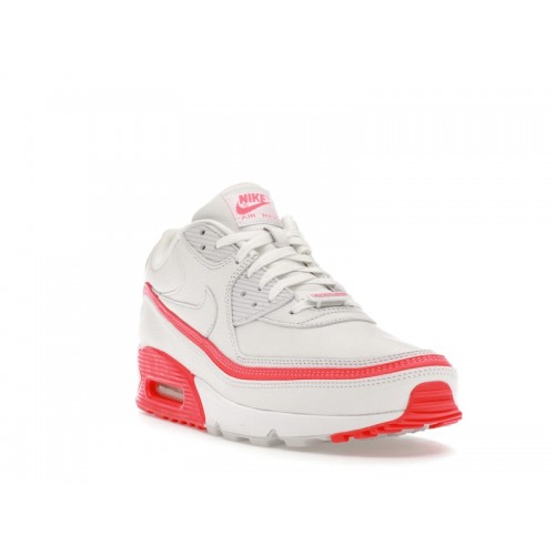 Кроссы Nike Air Max 90 Undefeated White Solar Red - мужская сетка размеров